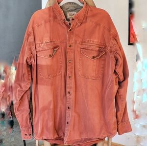 Men's Cabela's red/orange utility shirt size XL Tall